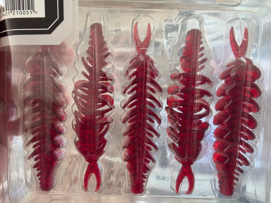 ID Motion Wiggly 4.5-inch red soft-plastic lures, original package photo